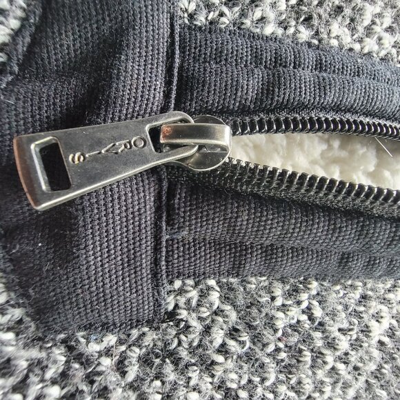 Orvis Mens XXL Black White Pullover Fleece Quarter Zip Sweater - Picture 6 of 15